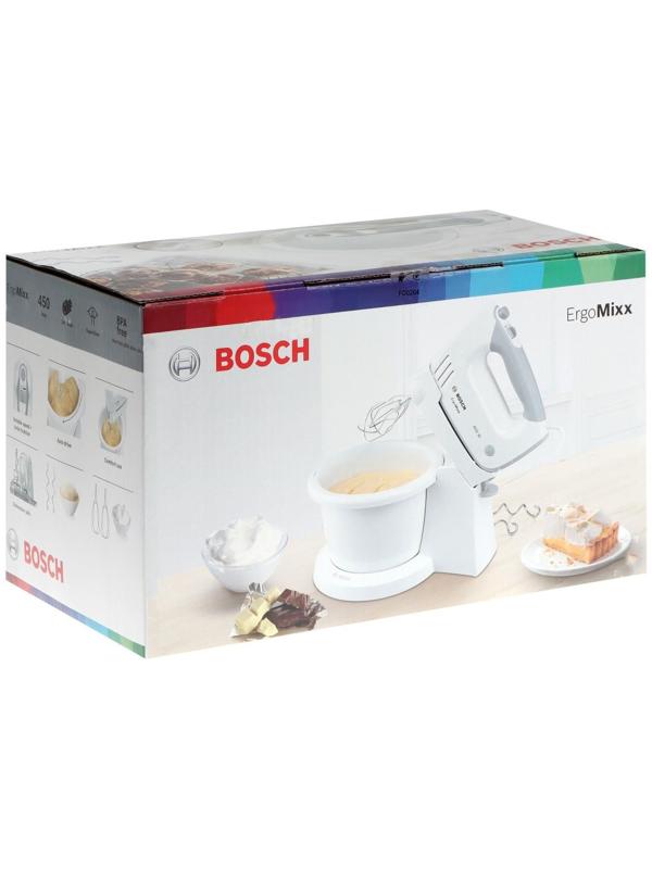 Миксер Bosch MFQ 36460, 450 Вт, 3 л, 5 скоростей, кнопка отсоединения насадок