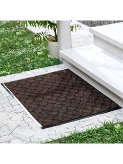 Коврик придверный влаговпитывающий «Крафт», 50×80 см, цвет коричневый