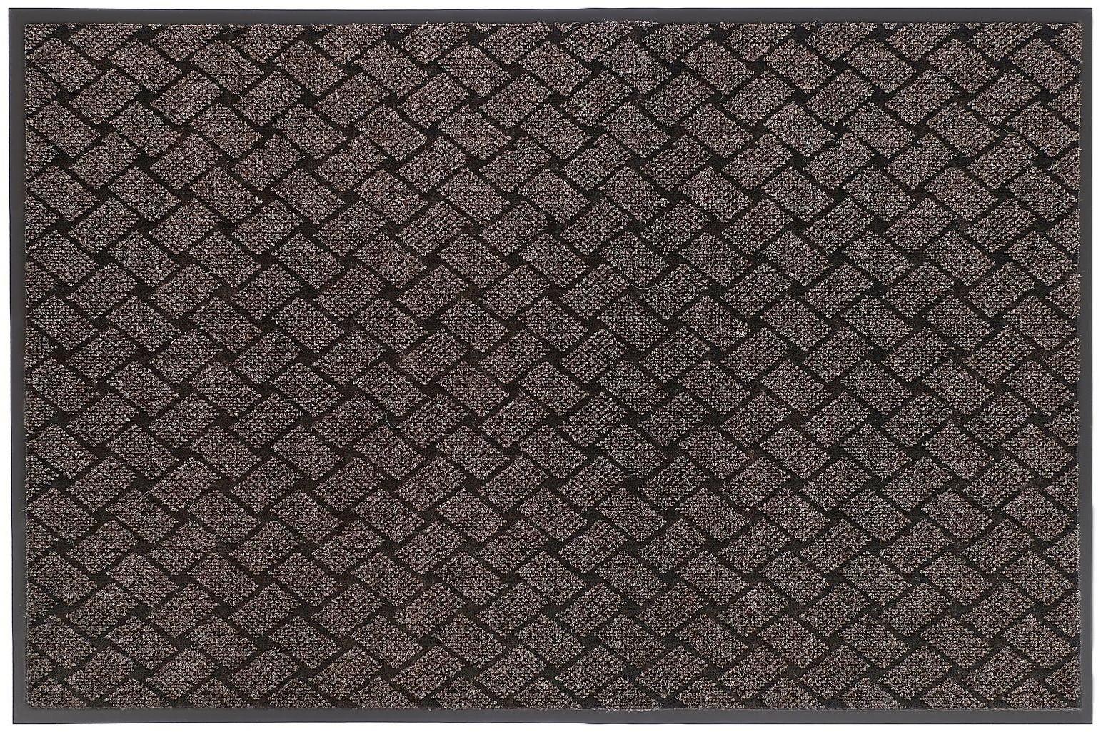 Коврик придверный влаговпитывающий «Крафт», 80×120 см, цвет коричневый