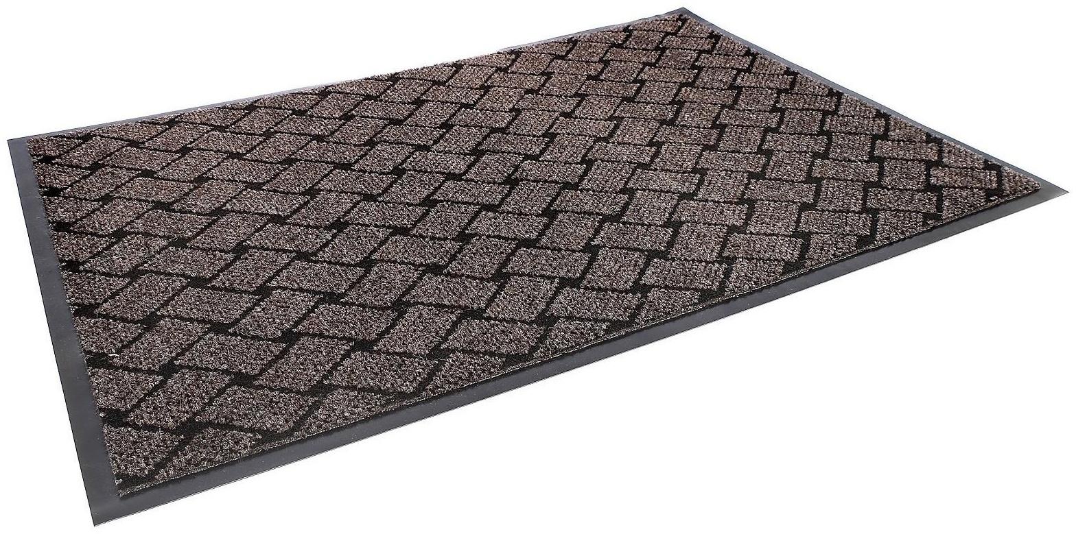 Коврик придверный влаговпитывающий «Крафт», 80×120 см, цвет коричневый