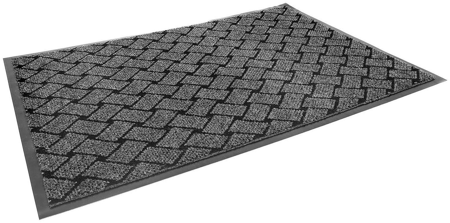 Коврик придверный влаговпитывающий «Крафт», 80×120 см, цвет серый