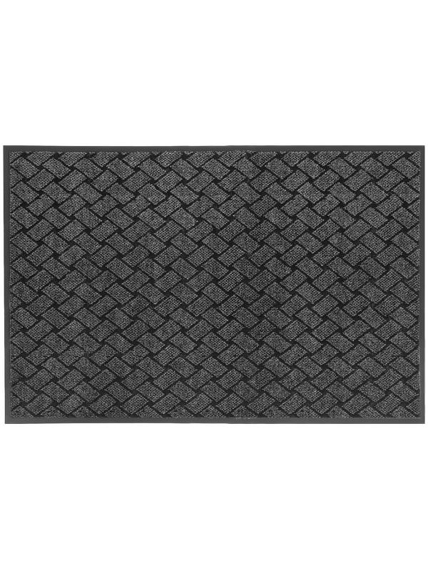 Коврик придверный влаговпитывающий «Крафт», 80×120 см, цвет серый