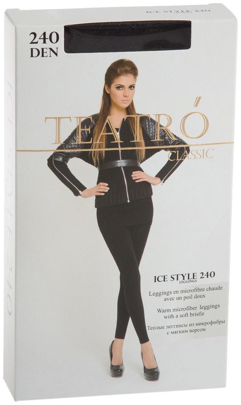 Легинсы женские из микрофибры с ворсом Ice Style leggings 240 цвет чёрный (nero), размер 4