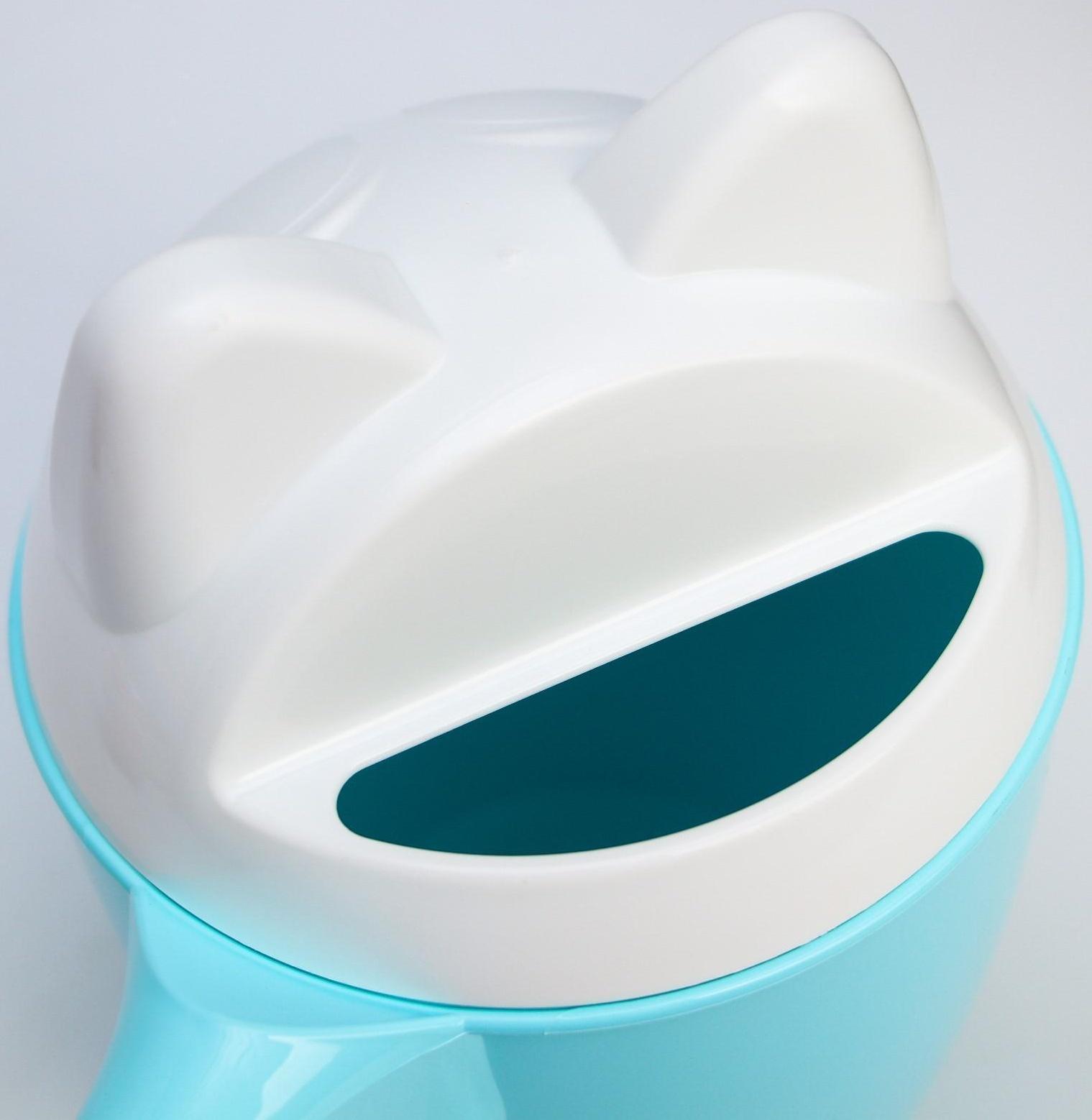 Ковш для купания и мытья головы, детский банный ковшик, хозяйственный «Котофей», 1 литр, цвет голубой