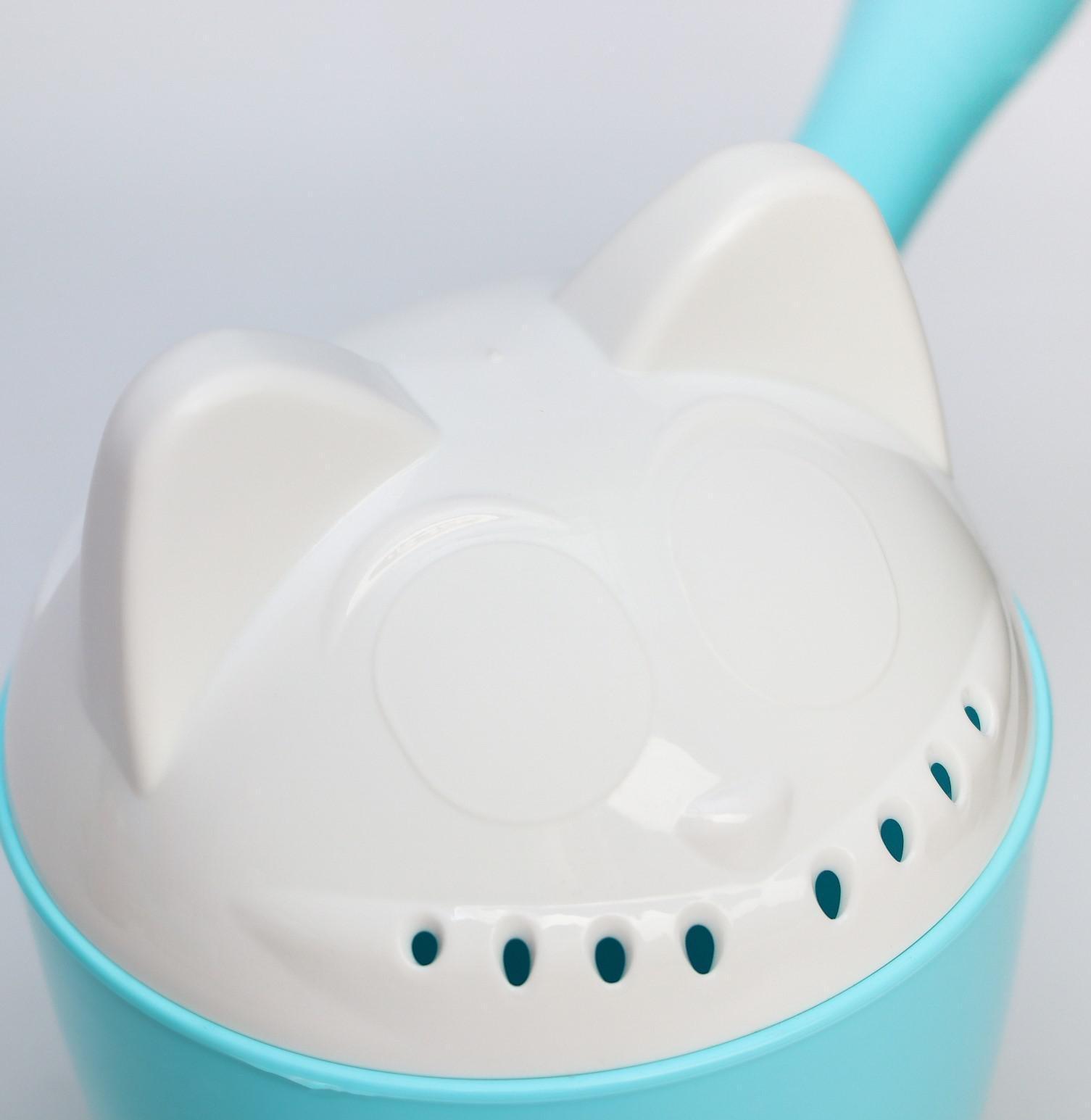 Ковш для купания и мытья головы, детский банный ковшик, хозяйственный «Котофей», 1 литр, цвет голубой