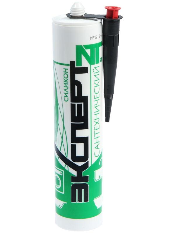 Герметик «ЭКСПЕРТ», силиконовый, сантехнический, белый, 280 мл