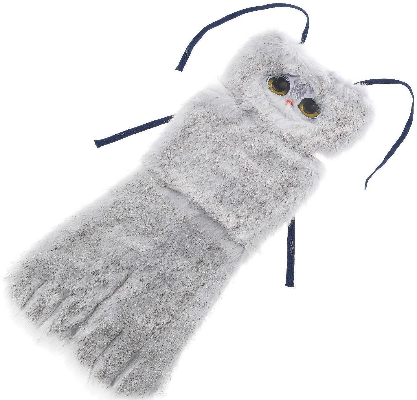 Накидка «АВТОНЯША» для детского автокресла, Кошечка, светло-серая