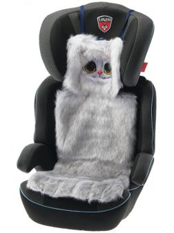 Накидка «АВТОНЯША» для детского автокресла, Кошечка, светло-серая