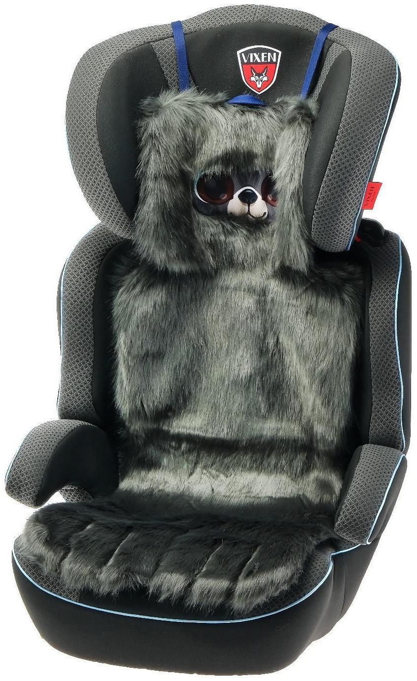 Накидка «АВТОНЯША» для детского автокресла, Мишка, тёмно-серая