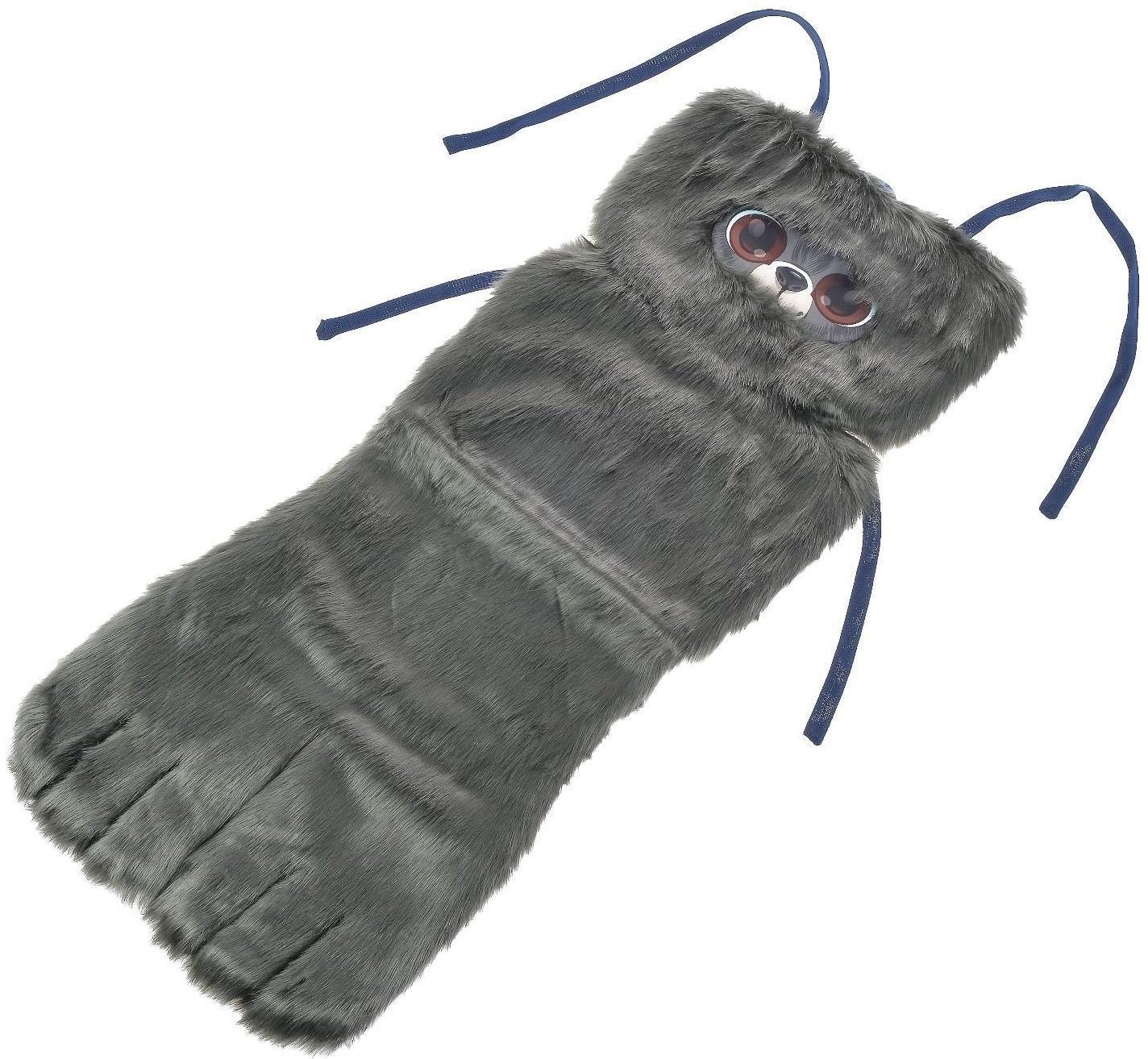 Накидка «АВТОНЯША» для детского автокресла, Мишка, тёмно-серая