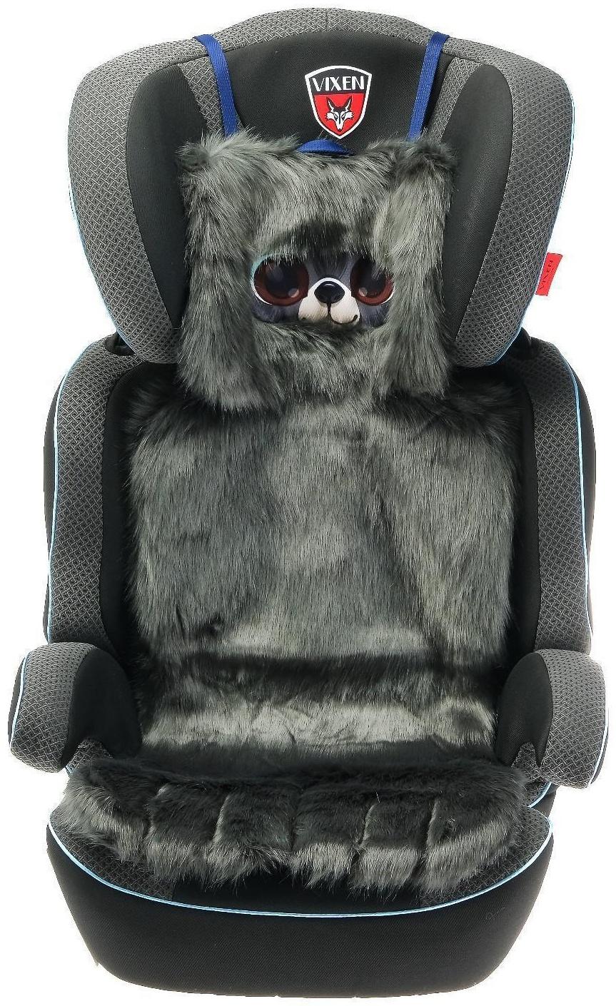 Накидка «АВТОНЯША» для детского автокресла, Мишка, тёмно-серая