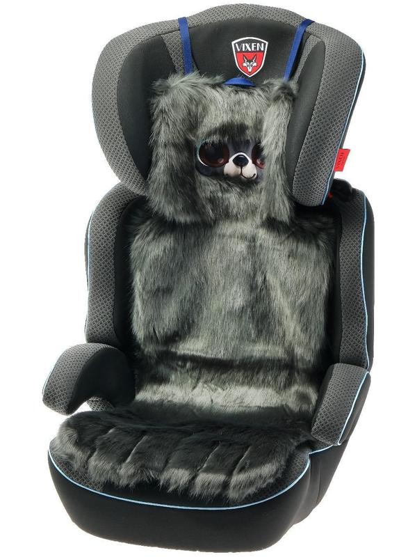 Накидка «АВТОНЯША» для детского автокресла, Мишка, тёмно-серая