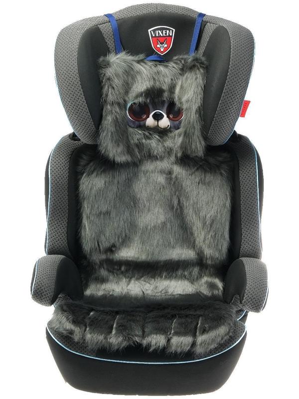 Накидка «АВТОНЯША» для детского автокресла, Мишка, тёмно-серая