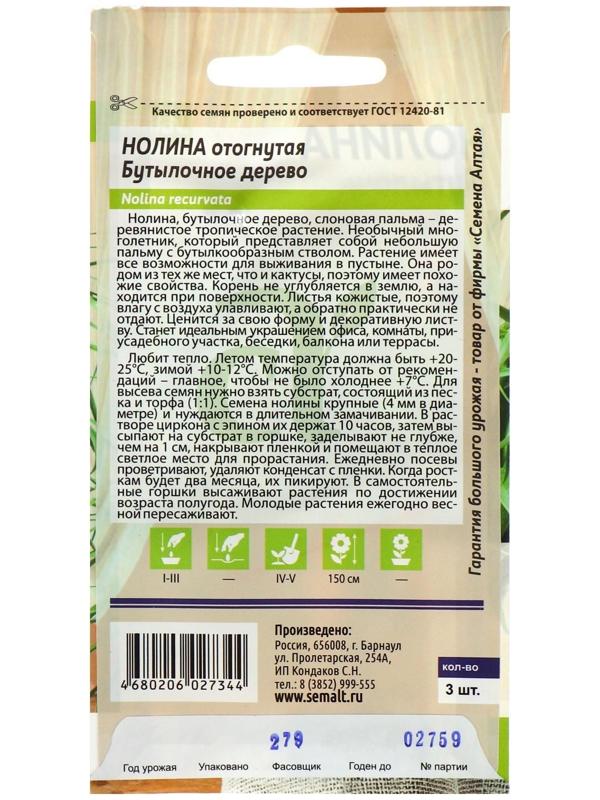 Семена комнатных цветов Нолина 