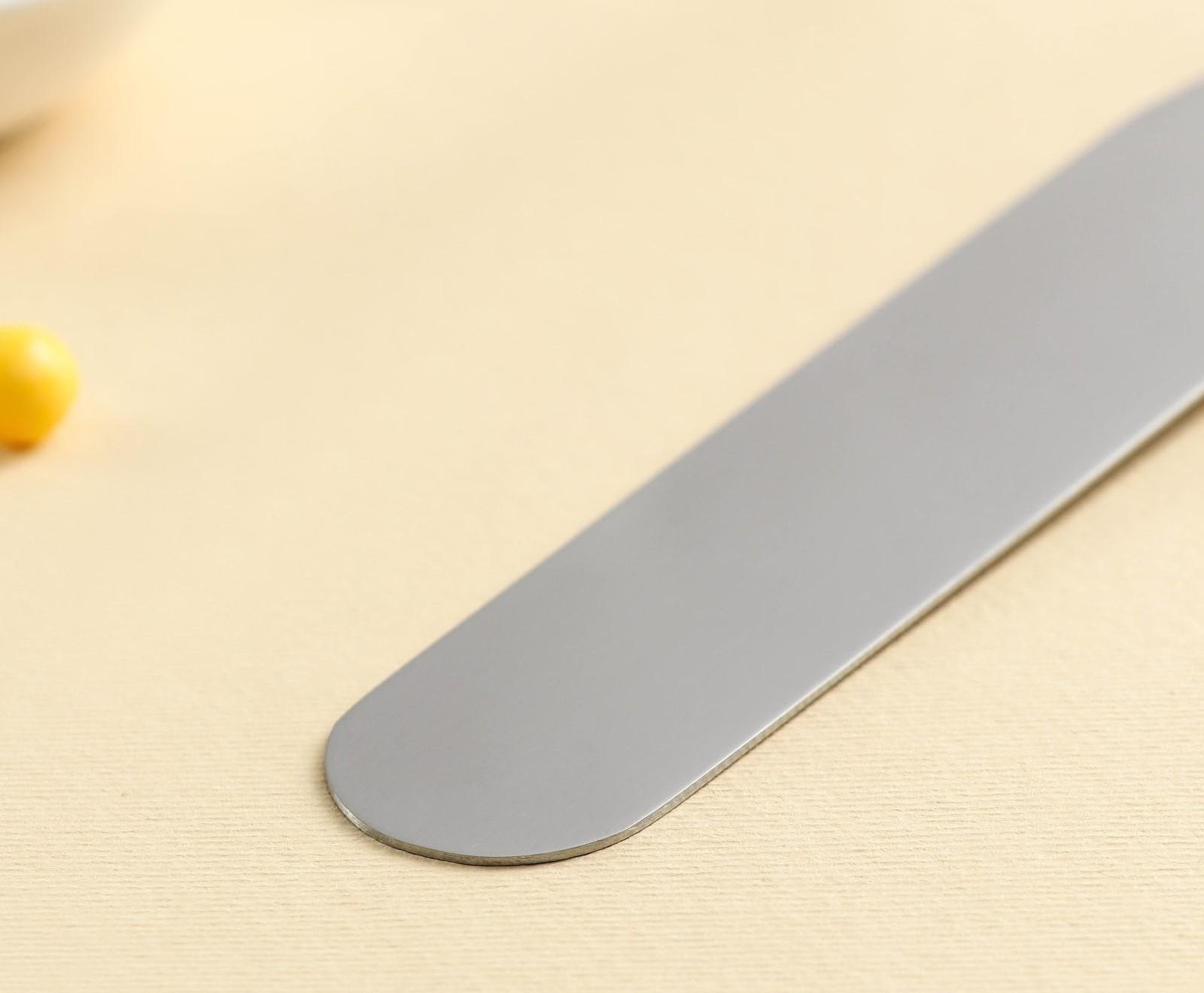 Лопатка-палетка с деревянной ручкой, прямая, 26,5 см