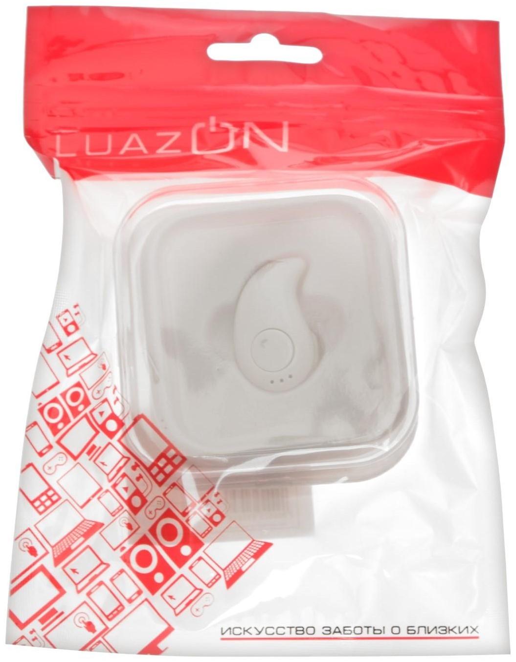 Наушник беспроводной LuazON RX-3, микрофон, АКБ 50 мАч, белые