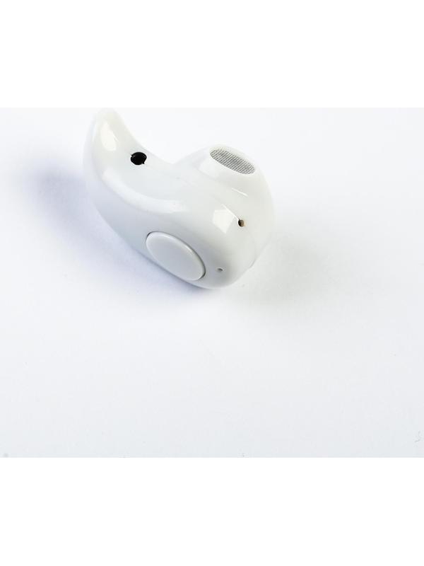 Наушник беспроводной LuazON RX-3, микрофон, АКБ 50 мАч, белые