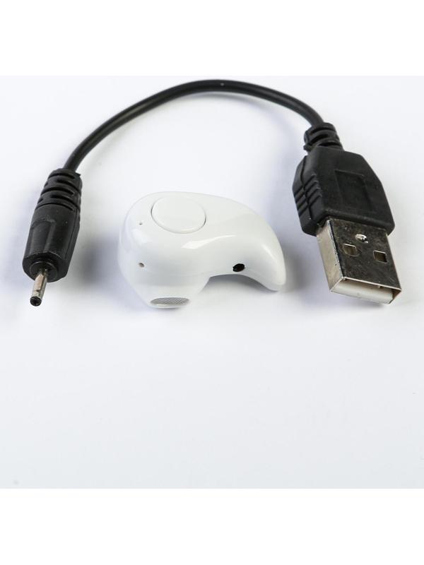 Наушник беспроводной LuazON RX-3, микрофон, АКБ 50 мАч, белые