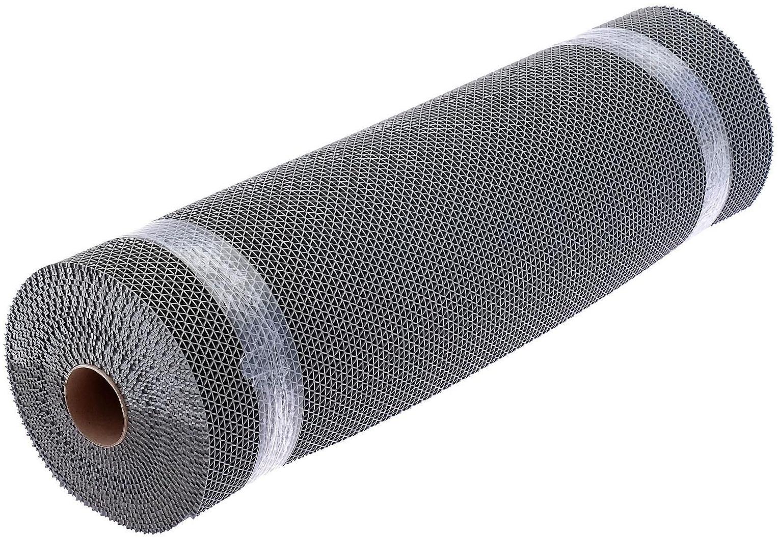 Покрытие ковровое против скольжения «Зиг-Заг Твист», 0,9×10 м, h=4,5 мм, цвет серый