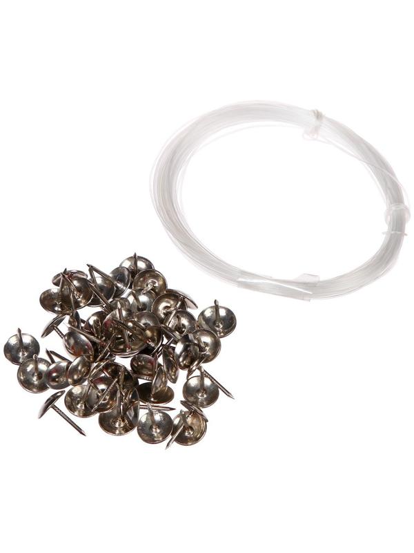 Комплект для обивки дверей 110 × 205 см: иск.кожа, поролон 3 мм, гвозди, коричневый, «Эконом»