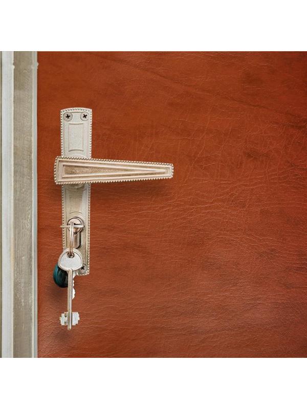 Комплект для обивки дверей 110 × 205 см: иск.кожа, поролон 3 мм, гвозди, коричневый, «Эконом»