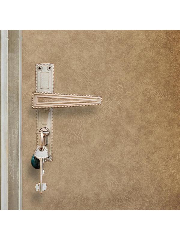 Комплект для обивки дверей 110 × 205 см: иск.кожа, поролон 5 мм, гвозди, струна, светло-бежевый, «Рулон»