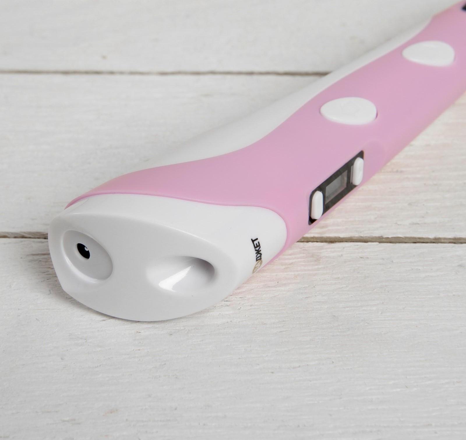 3D ручка 3Dali Plus (KIT FB0021Pk), ABS и PLA, розовая (+ трафарет и пластик)