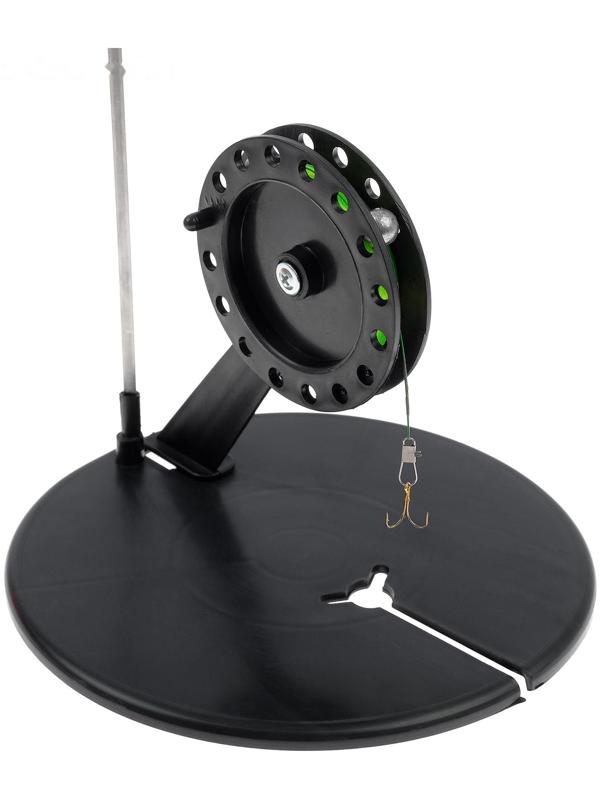 Набор оснащённых жерлиц в сумке, d=190 мм, катушка d=90 мм, 10 шт.