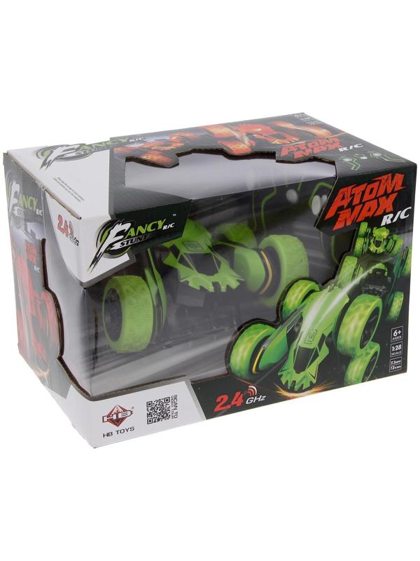 Машина-перевёртыш радиоуправляемая «Трюкач», масштаб 1:28, с аккумулятором, цвет зелёный