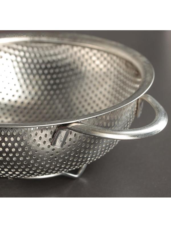 Дуршлаг из нержавеющей стали «Марко», d=31 см, две ручки, цвет хромированный