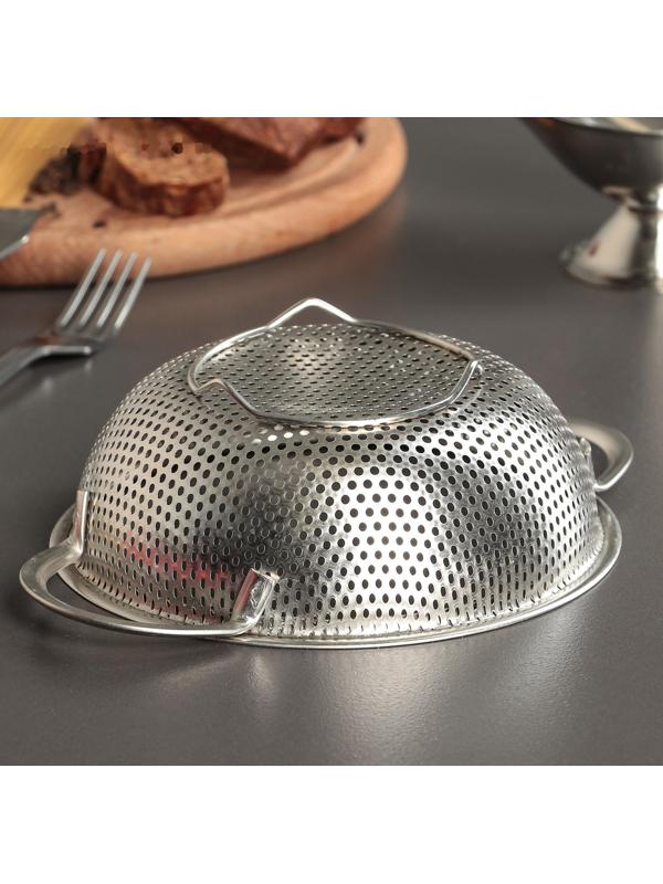 Дуршлаг из нержавеющей стали «Марко», d=31 см, две ручки, цвет хромированный