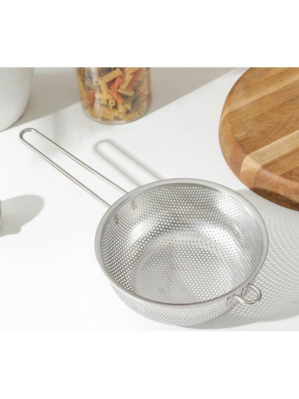 Дуршлаг из нержавеющей стали «Марко», d=19 см, длинная ручка