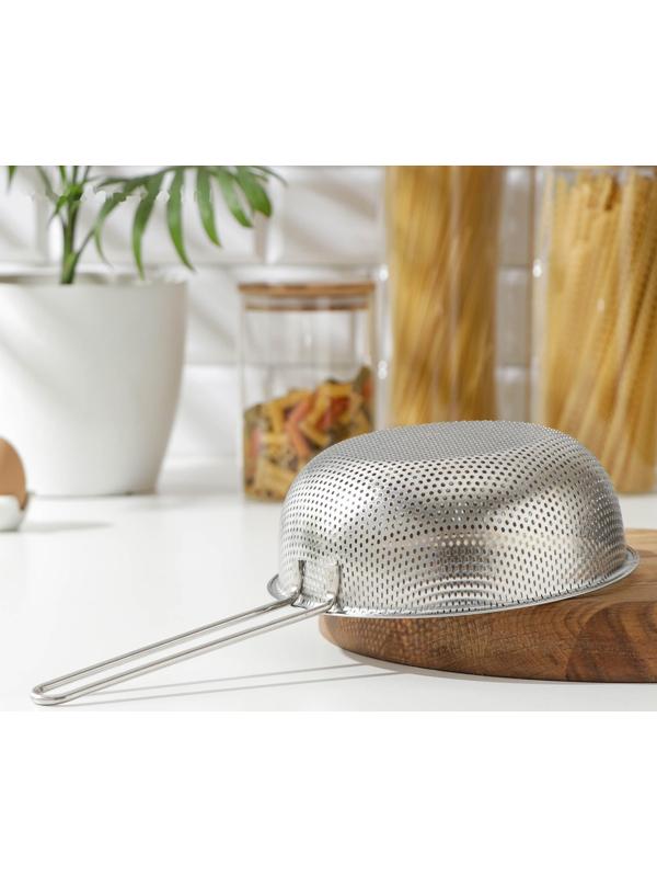 Дуршлаг из нержавеющей стали «Марко», d=19 см, длинная ручка