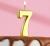 Свеча в торт на шпажке, цифра 7, золотой, 4.5х2.5 см
