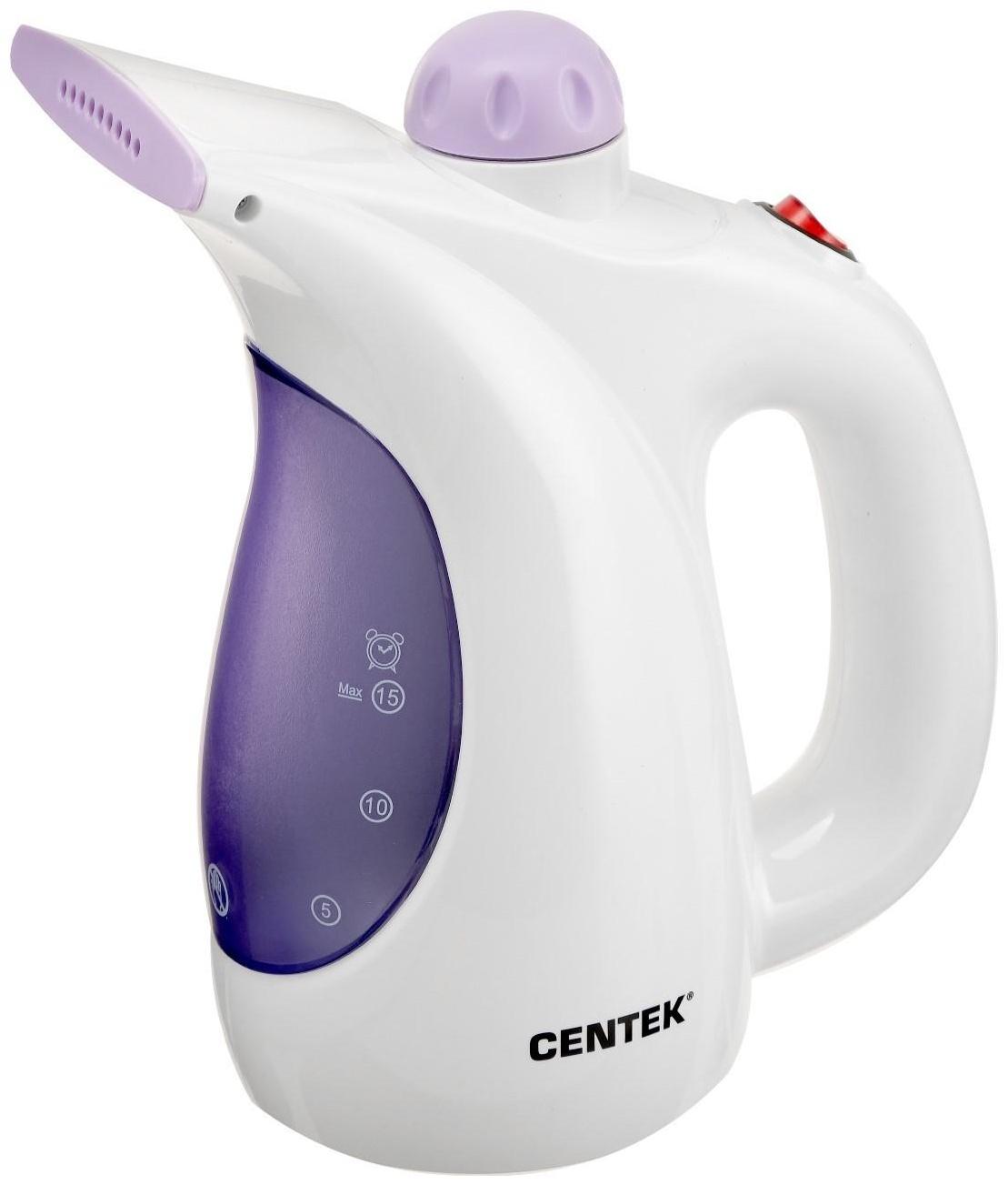 Отпариватель Centek CT-2380, ручной, 700 Вт, 330 мл, 15 г/мин, шнур 2 м, бело-фиолетовый