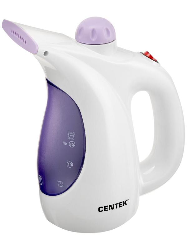 Отпариватель Centek CT-2380, ручной, 700 Вт, 330 мл, 15 г/мин, шнур 2 м, бело-фиолетовый