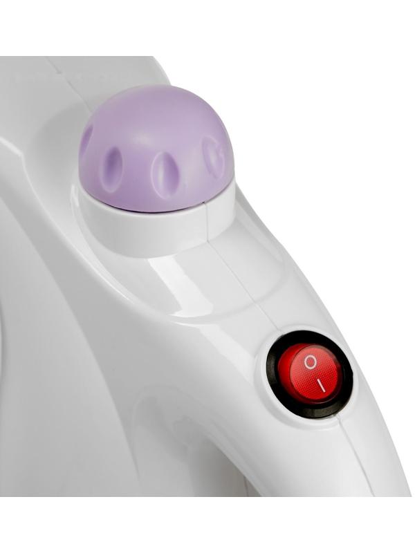 Отпариватель Centek CT-2380, ручной, 700 Вт, 330 мл, 15 г/мин, шнур 2 м, бело-фиолетовый