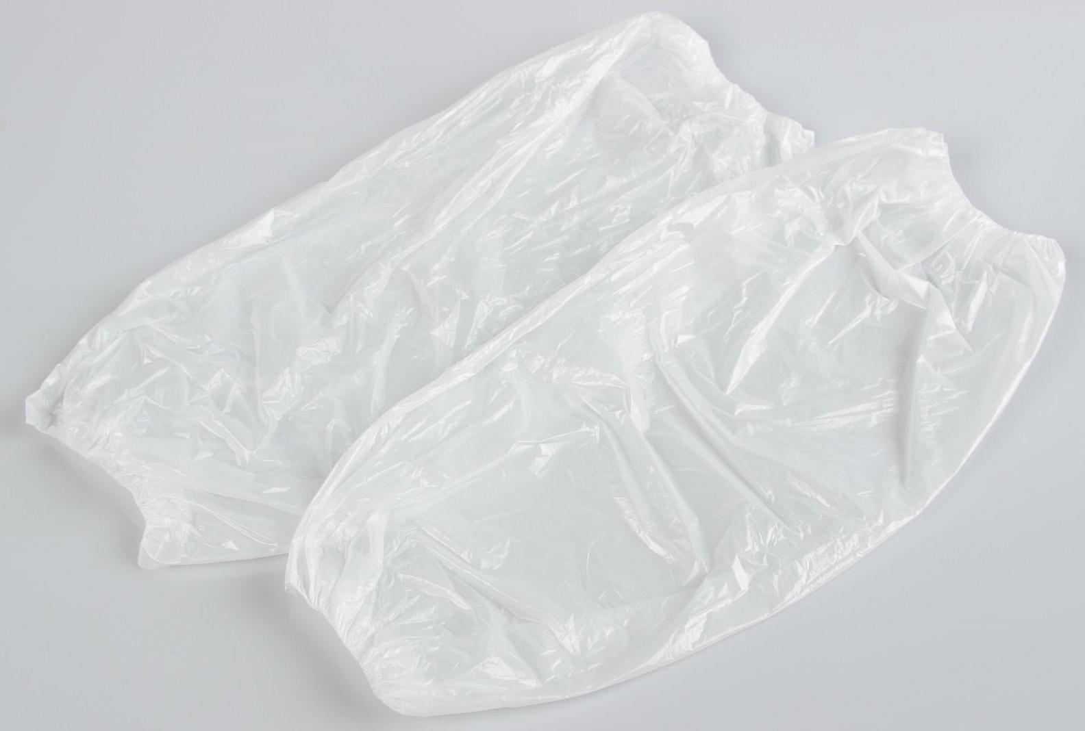 Нарукавник ПЭ 8 мкм, белый, 3 г./пара , 22*40 см.