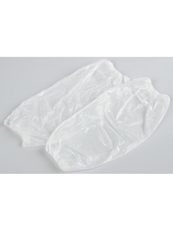 Нарукавник ПЭ 8 мкм, белый, 3 г./пара , 22*40 см.