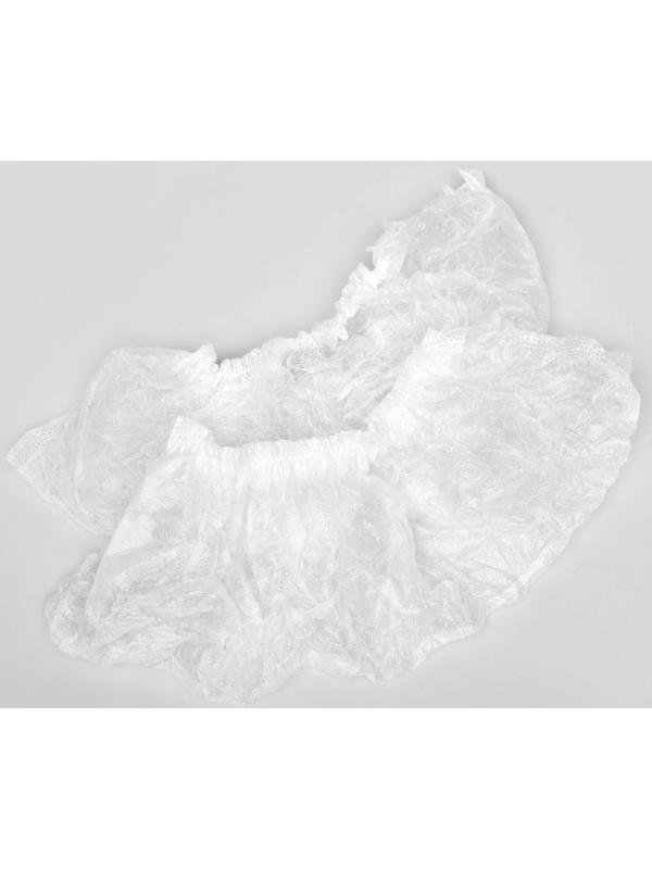 Носки одноразовые для прокатной обуви из НПП, белый, 360*120 мм, спанбонд 17 г./м2, инд уп.