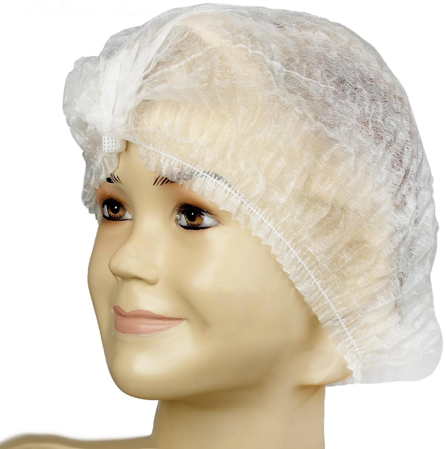 Медицинская шапочка «Шарлотта» плотная, белая, 12 г/м2, 50 шт.