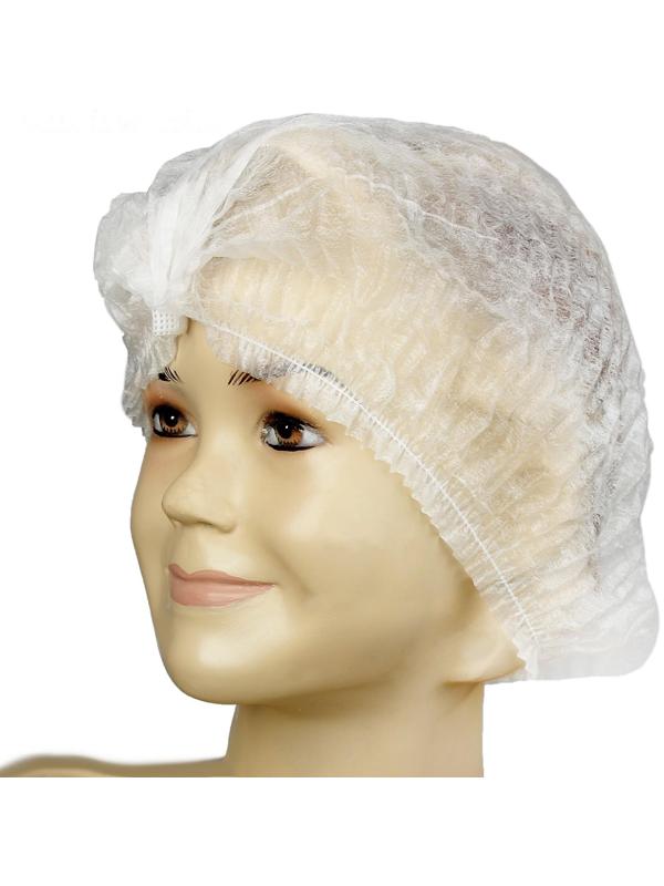 Медицинская шапочка «Шарлотта» плотная, белая, 12 г/м2, 50 шт.