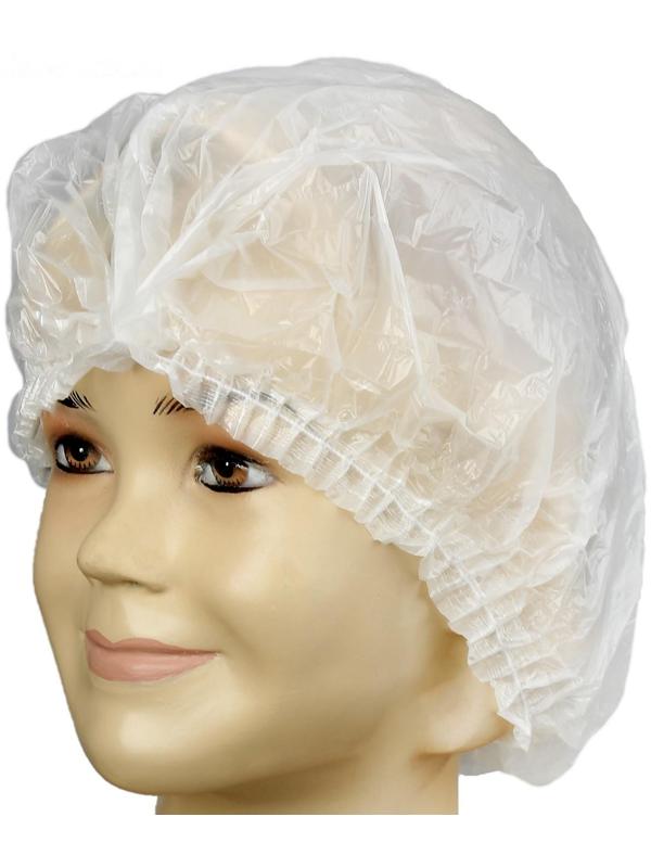 Медицинская шапочка ПНД, белая, 15 мкм, 50 шт.