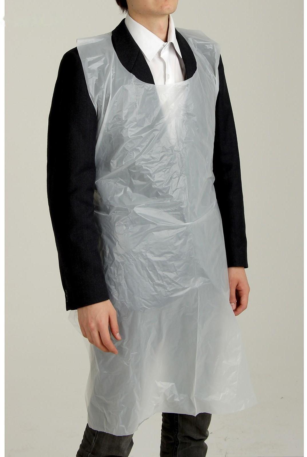 Фартук ПЭ защитный, белый, 10 мкм., размер 74*120