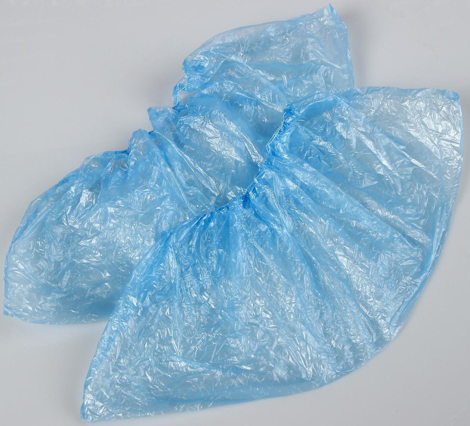 Бахилы медицинские синие, 100 пар в упаковке, 400 x 150 мм., 18 мкм., 2,6 г