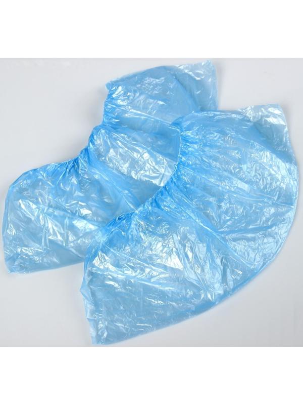 Бахилы медицинские, 25 пар, синие, 400 x 150мм., 28 мкм., 3,2 г.