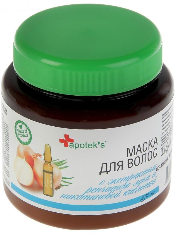 Маска для волос Apotek`s репейная, с экстрактом репчатого лука и никотиновой кислотой, 250 мл 2875397
