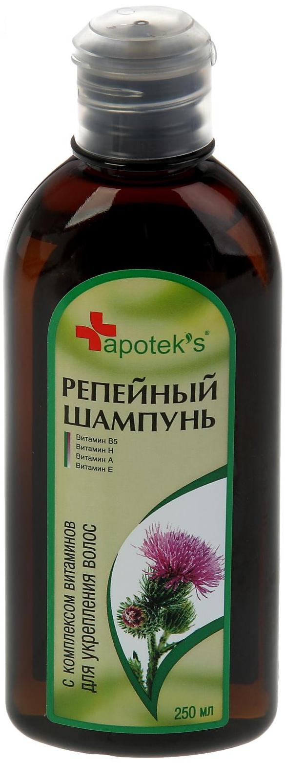 Шампунь Apotek`s репейный с комплексом витаминов для укрепления волос, 250 мл