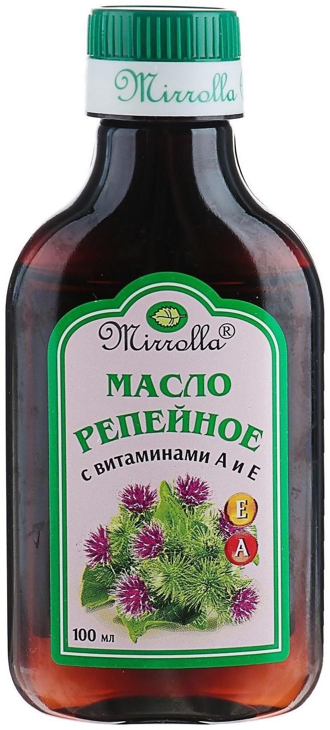 Репейное масло Mirrolla с витаминами А и Е, 100 мл