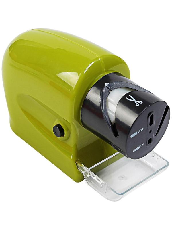 Ножеточка Luazon LTE-02, электрическая, для ножей/ножниц/отвёрток, 4хАА (не в ком.), зелёная